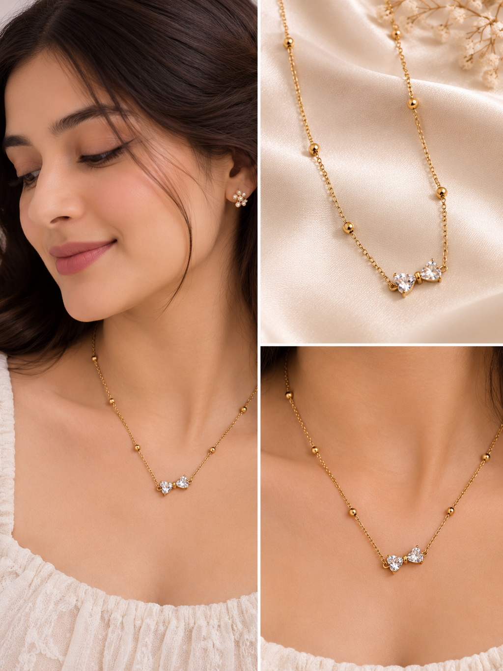 Stone Bow necklace