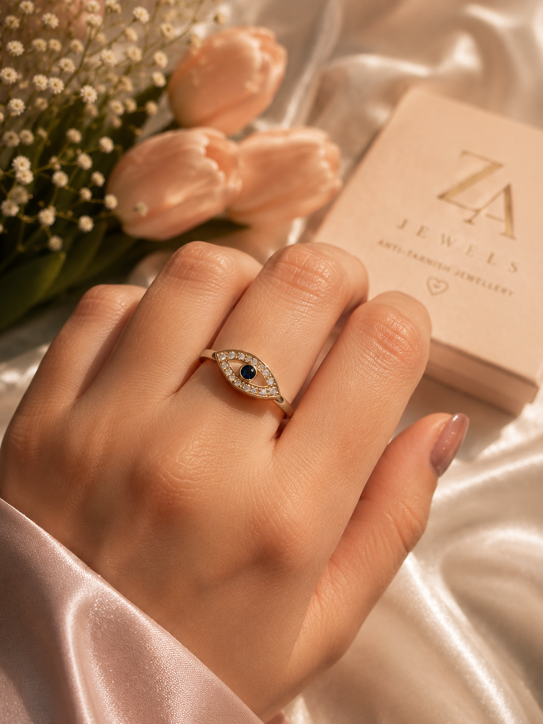 Evil eye Ring (adjustable)