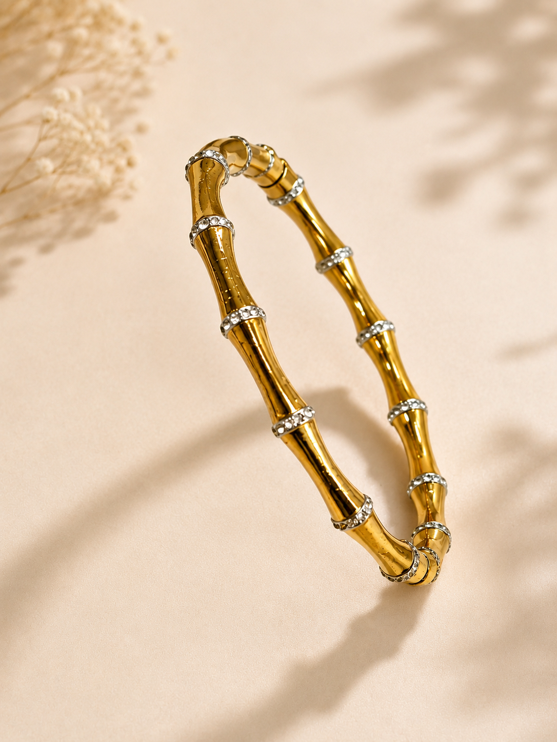 Stone studded bangle kada