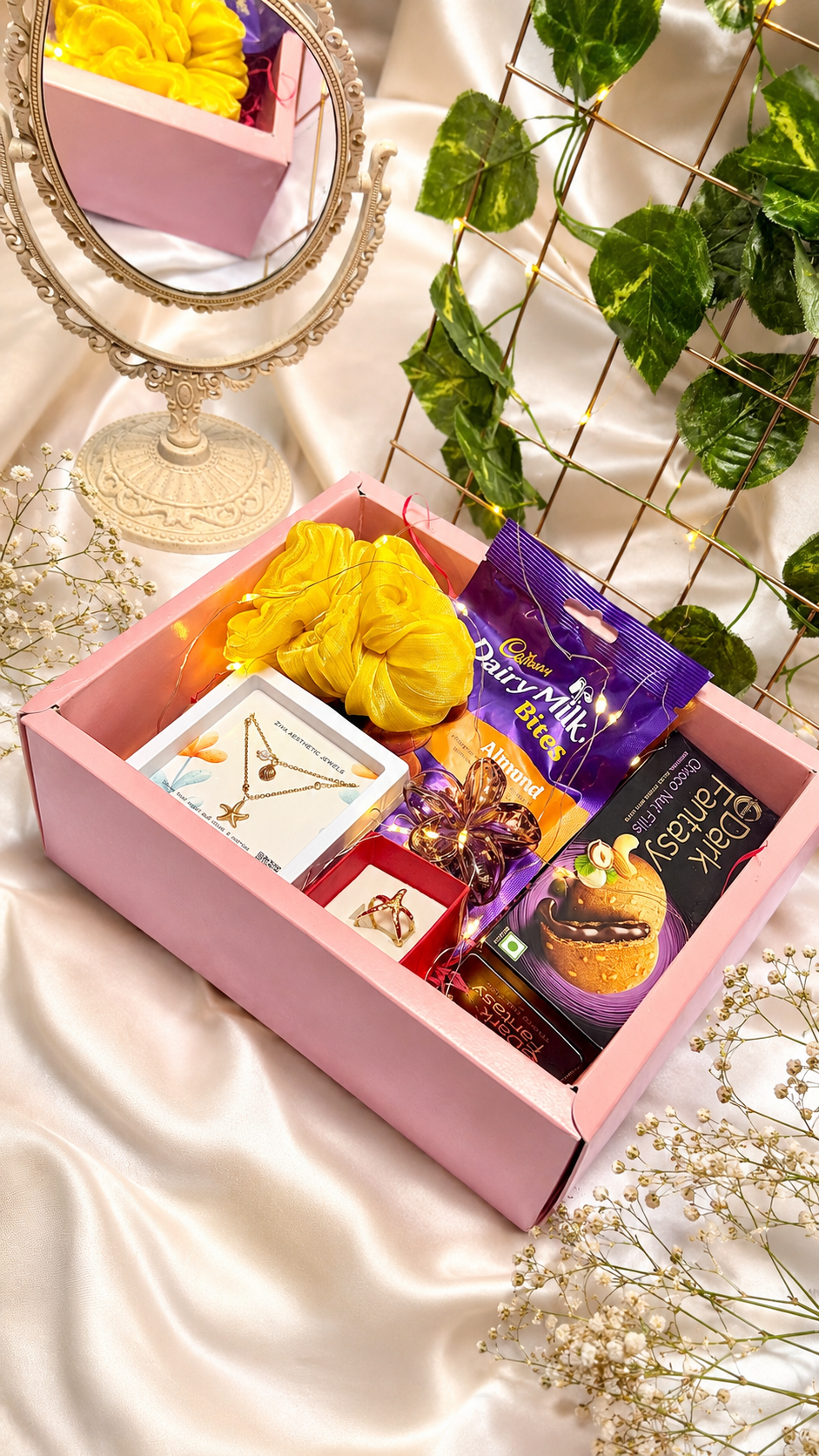Pretty pink hamper