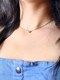 Single stone studded necklace