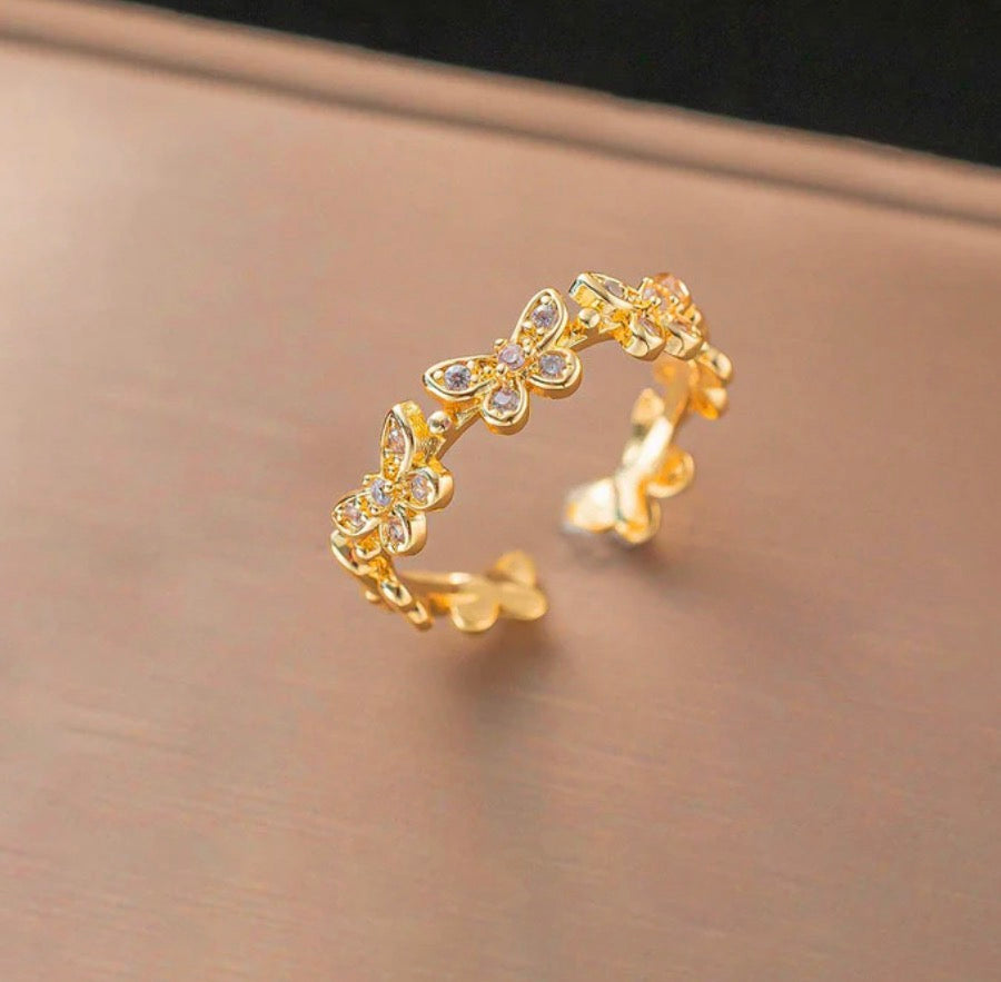 Minimal butterfly Ring (Adjustable)