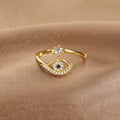 Dual stone Evil eye Ring (adjustable)