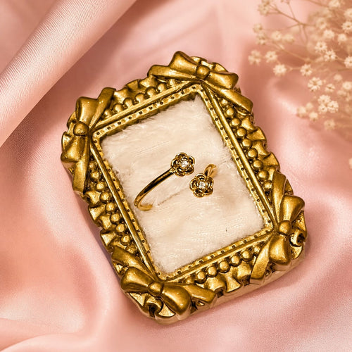 Dainty Bloom Ring (Adjustable & Anti-Tarnish)